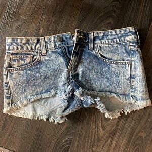 wildfox acid wash shorts